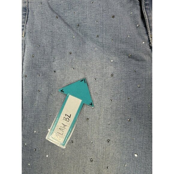 Camila Coelho Women’s Blue Jeans with Gemstone Accent Size 2 - Picture 13 of 13